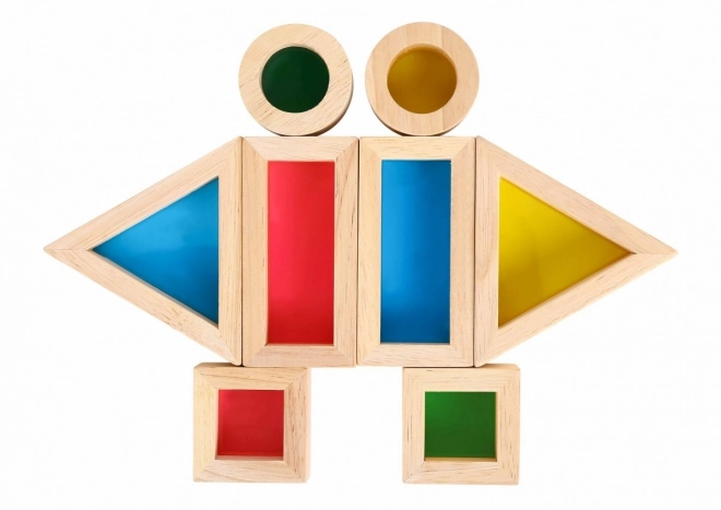 Drewniane kolorowe lustrzane klocki TOOKY TOY