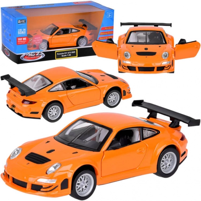 Metalowy model Porsche 911 GT3 RSR 1:32 ze światłem i dźwiękiem