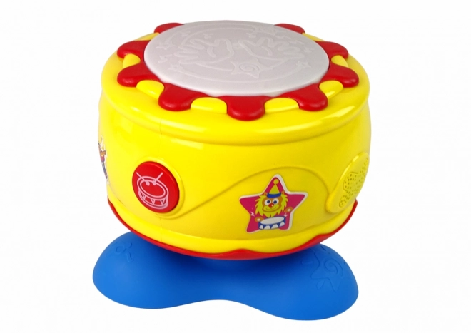 Wielki interaktywny muzyczny bęben ze światłami 19 cm