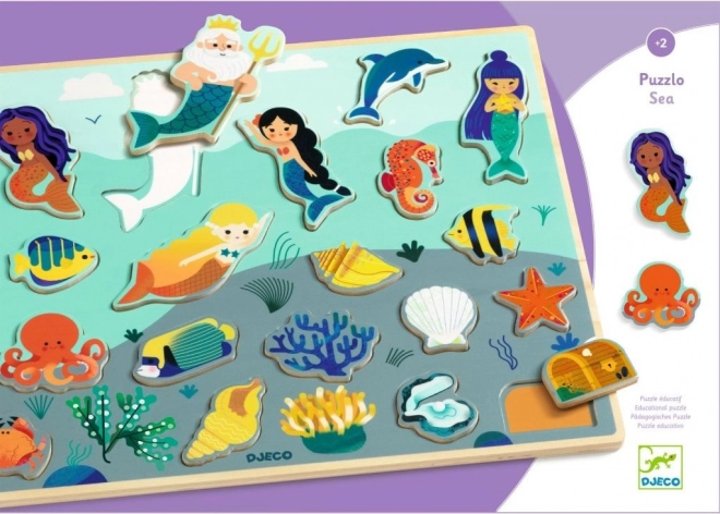 DJECO Drewniana układanka Sea