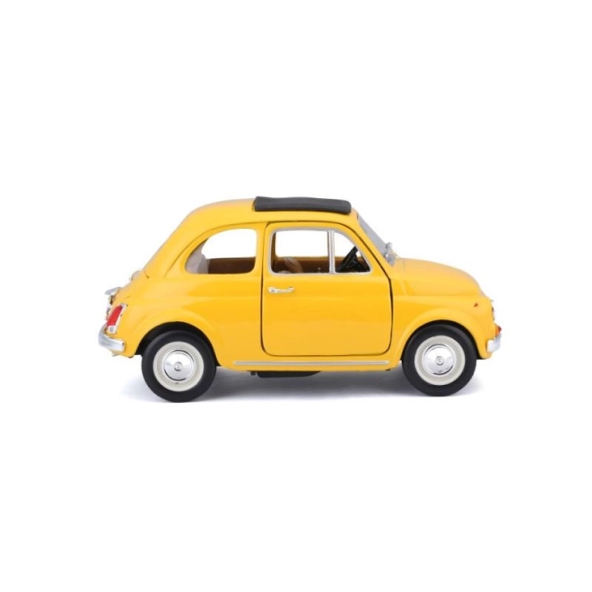 Model Bburago samochodu Fiat 500 F 1965 żółty 1:24