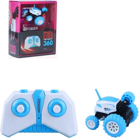 Mini kaskaderskie auto RC niebieskie
