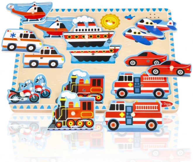 Puzzle dźwiękowe - Pojazdy - Muzyczne zagadki