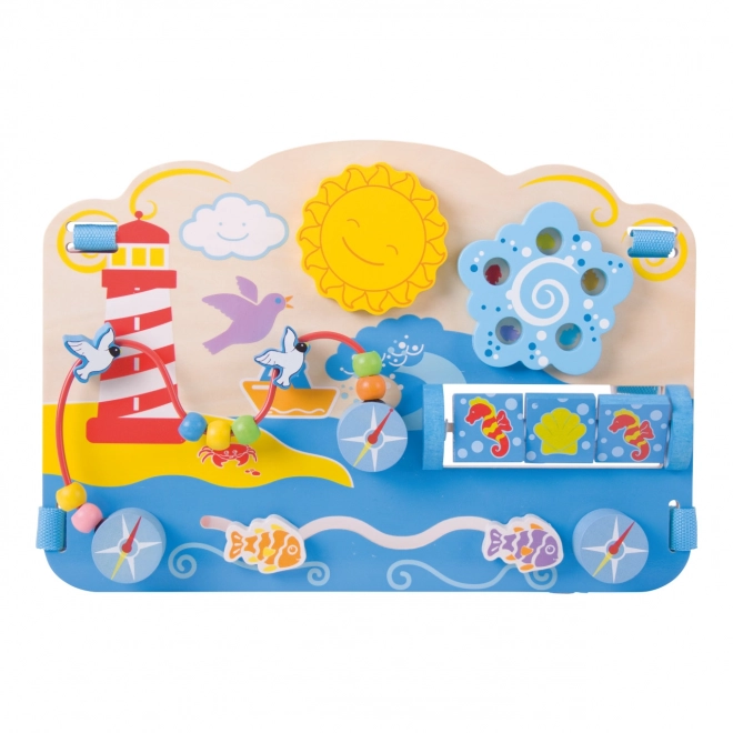 Bigjigs Baby Drewniana motorowa deska morze