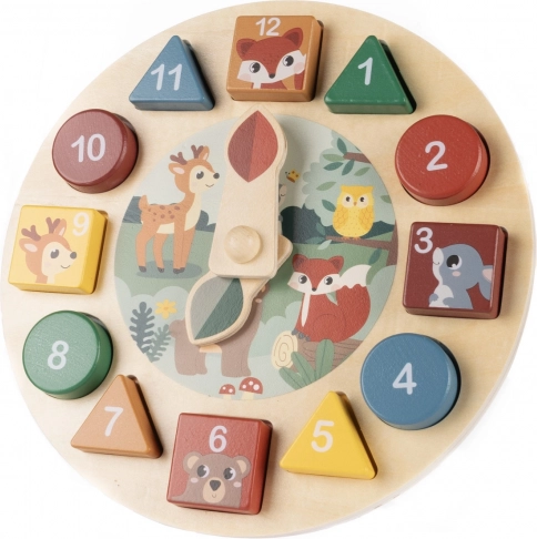 Drewniany zegar edukacyjny, Wood