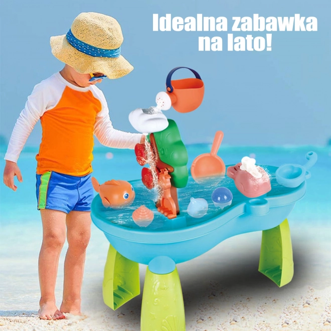 Dziecięcy wodny stół 2w1 z piaskownicą i wodospadem WOOPIE