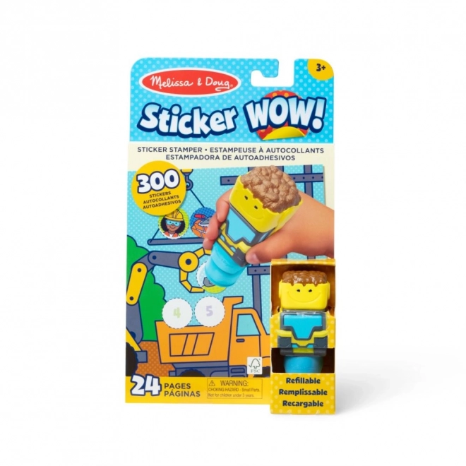 Naklejka WOW! Zestaw naklejek ze stemplem Buldożer