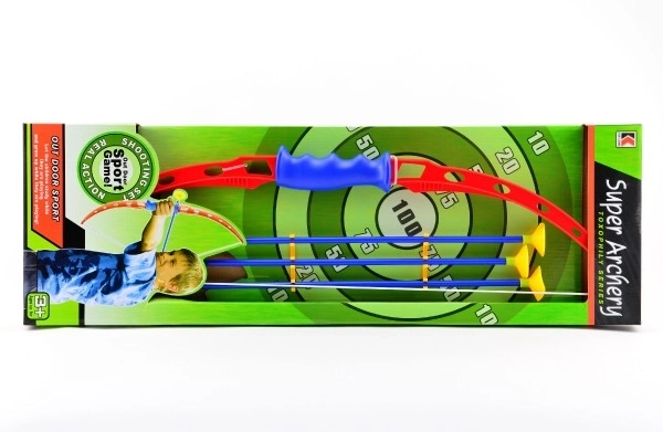 Łuk i strzały 3 szt. plastik 71cm w pudełku