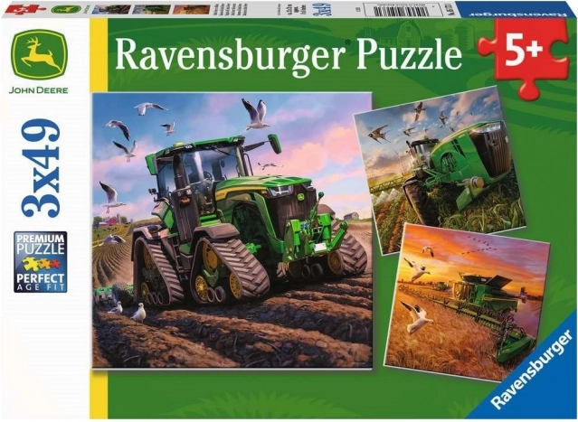 Puzzle RAVENSBURGER John Deere w akcji 3×49 elementów