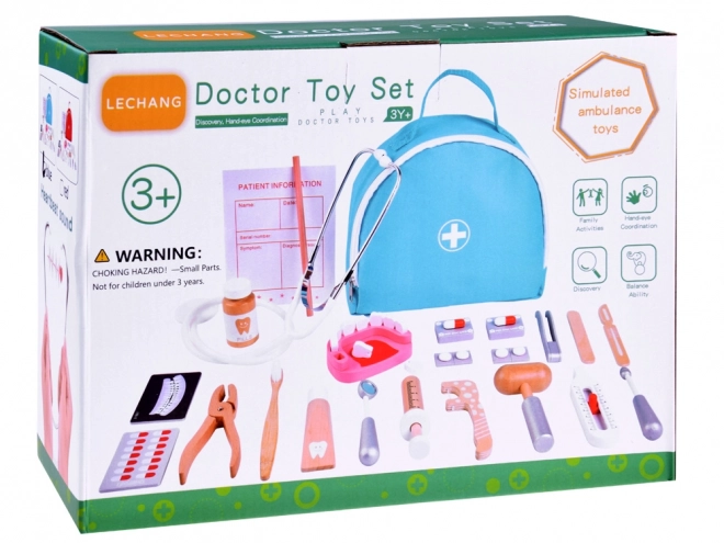 Drewniany zestaw akcesoriów SMALL DENTIST ZA4718