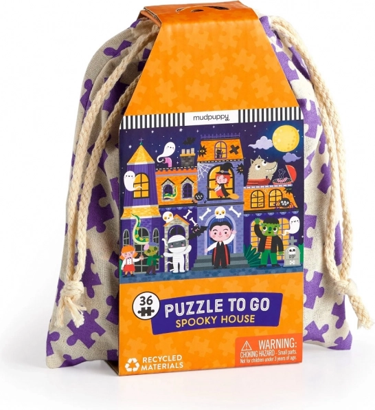 Puzzle Nawiedzony Dom od Mudpuppy w materiałowym woreczku