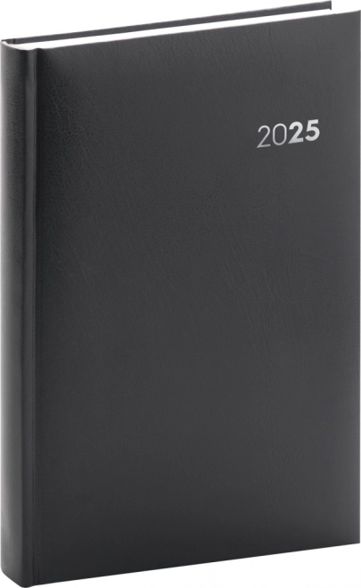 NOTIQUE Dzienny dziennik Balacron 2025, czarny, 15 x 21 cm