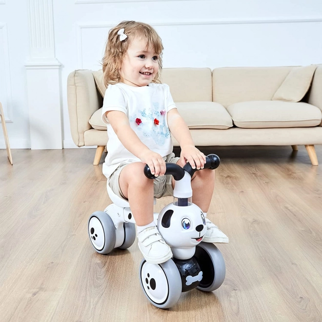 ECOTOYS Jeździk Piesek biały