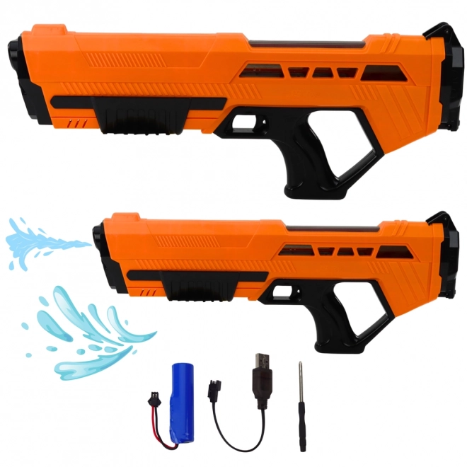 Elektryczny pistolet na wodę pomarańczowy