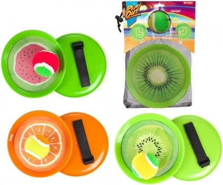 Lambáda Catch Ball gra – piłka na rzepy, owocowy wzór, 18 cm