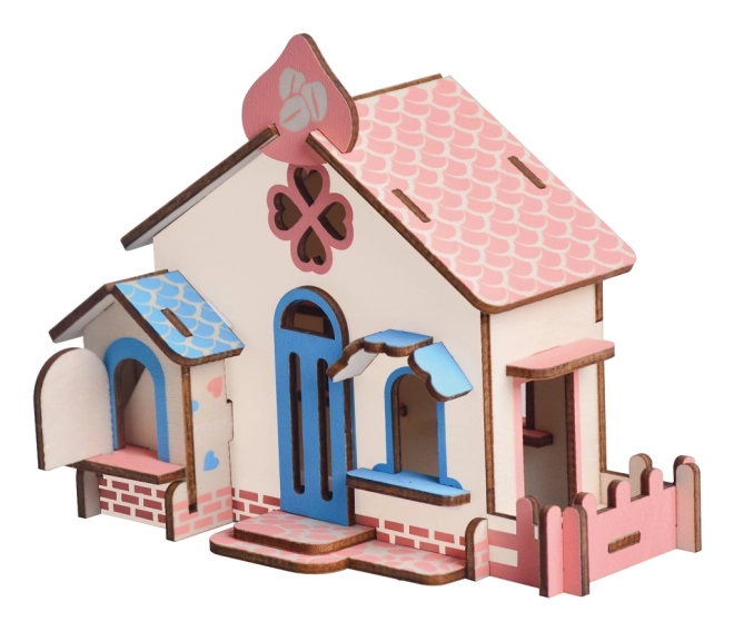 Woodcraft Drewniane 3D puzzle Czekoladowy dom