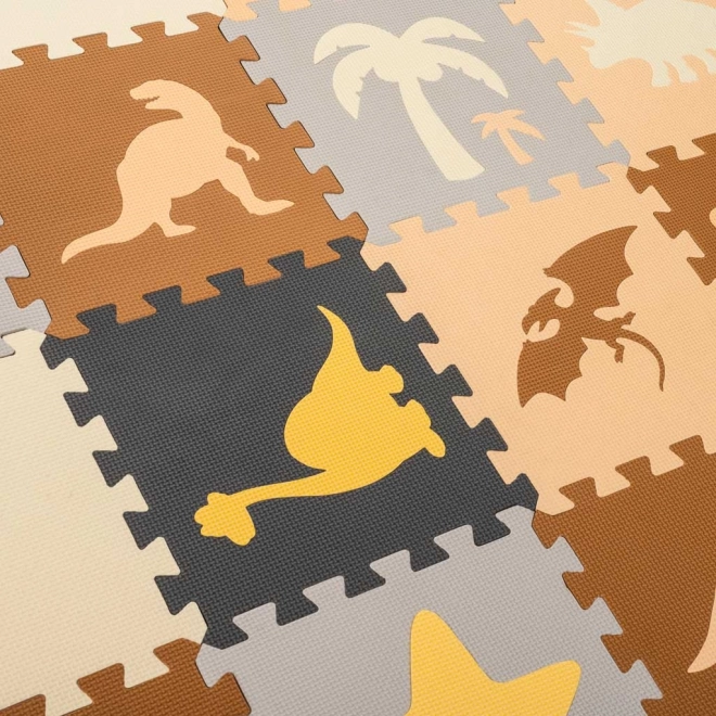 Piankowe puzzle z dinozaurami i kojcem - 36 części
