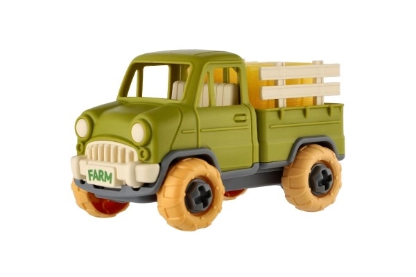 Ciężarówka zabawkowa skręcana plastikowa 14cm z wkrętakiem na wolne obroty w pudełku 19x12x9cm