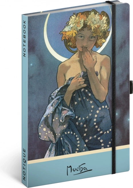 Notatnik Alfons Mucha – Luna, w kropki 13 × 21 cm