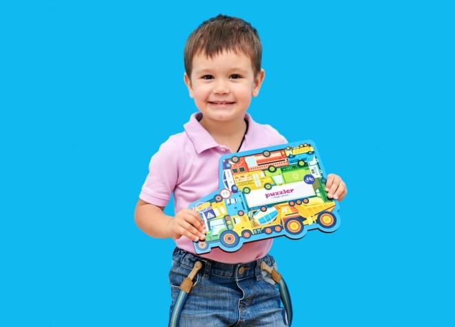 WOODLIKA Drewniane puzzle Świat środków transportu 18 elementów