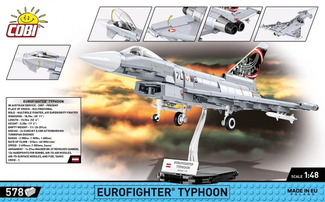 COBI 5850 Siły Zbrojne Eurofighter Typhoon Austria, 1:48, 578 k