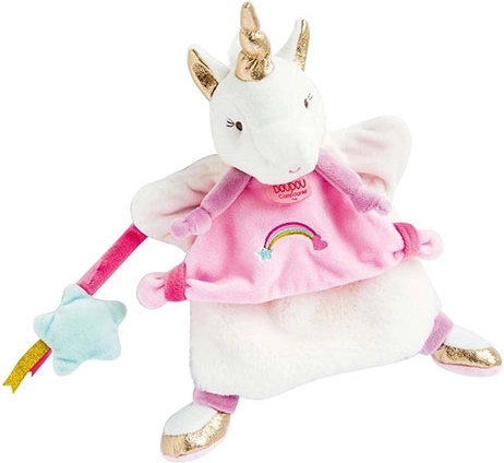 Doudou pluszowa pacynka Jednorożec