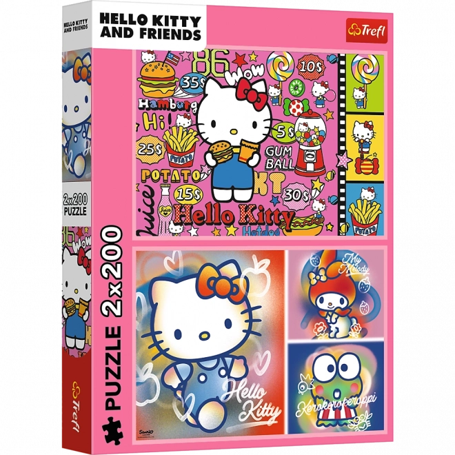 Puzzle 2x200 Hello Kitty i przyjaciele