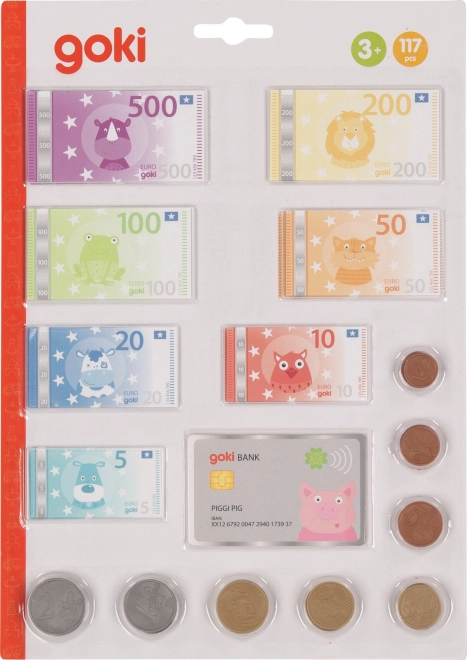 Dziecięce pieniądze z kartą kredytową Zwierzątkowe euro