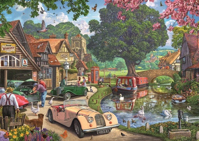Nostalgiczna scena Puzzle od Ravensburger 1000 elementów