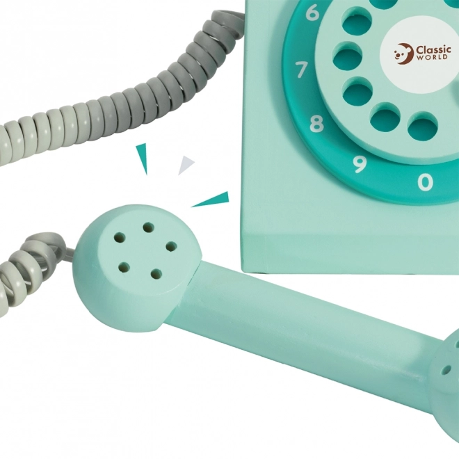 Klasyczny drewniany telefon dla dzieci