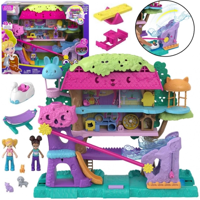 Polly Pocket Zestaw figurek Zwierzęce przygody Domek na drzewie