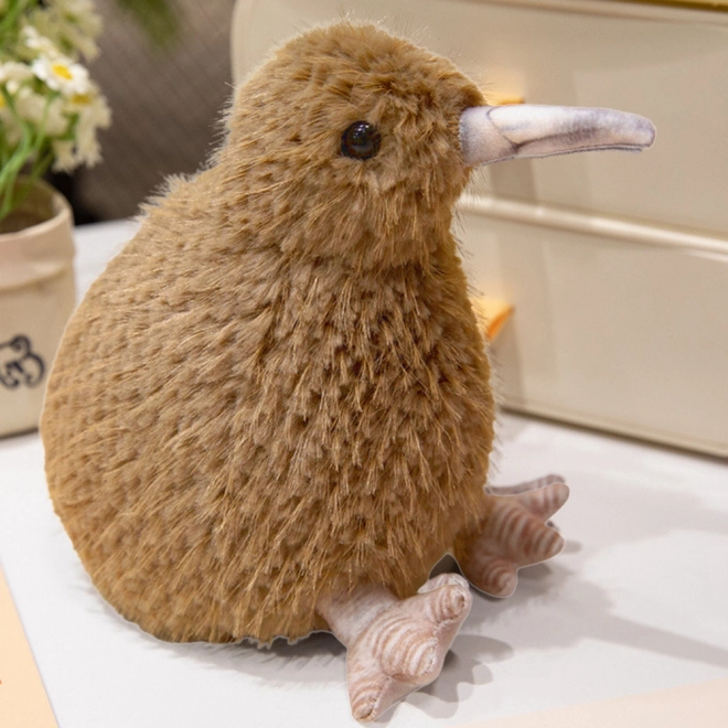 Pluszowa zabawka Kiwi ptak 21 cm jasnobrązowa
