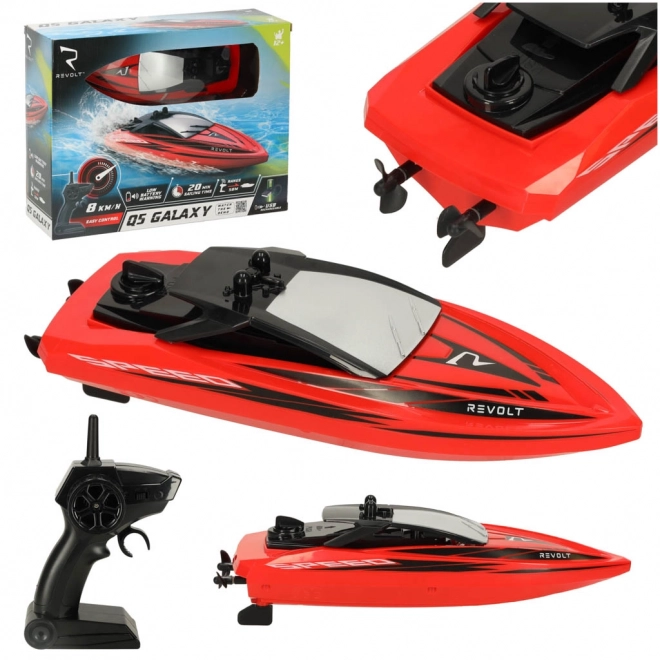 Czerwony RC łódź Revolt Q5 Galaxy