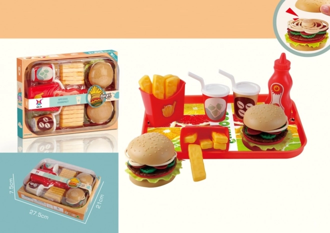 Zestaw do zabawy hamburger dla dzieci