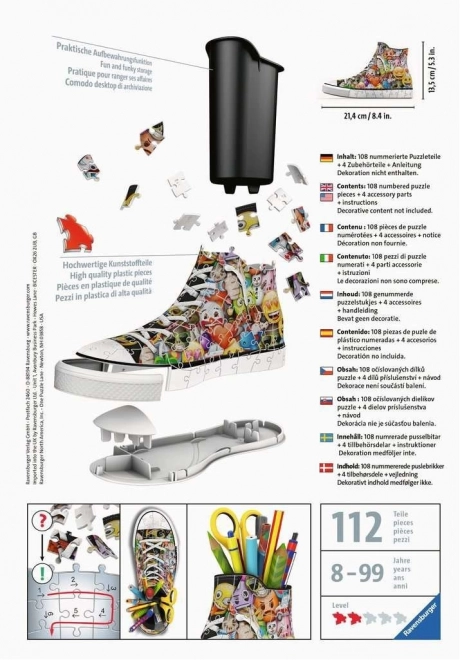 RAVENSBURGER 3D puzzle But Emoji 108 części
