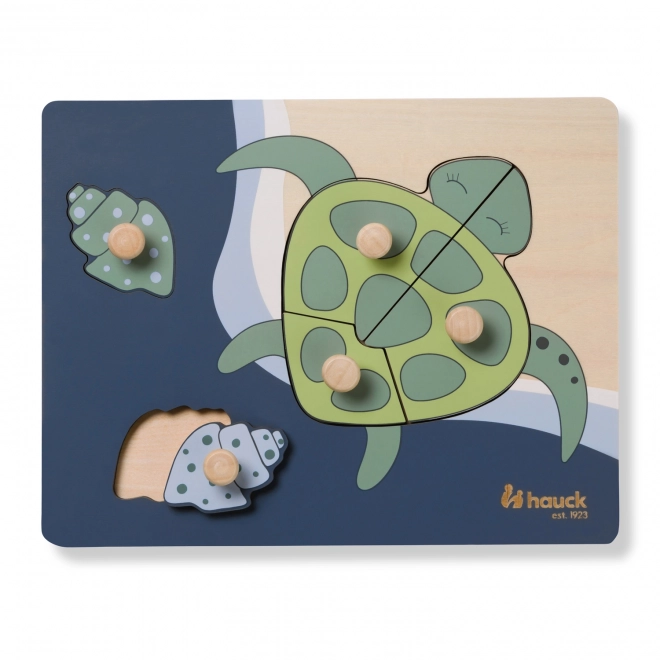 Drewniane puzzle - żółw