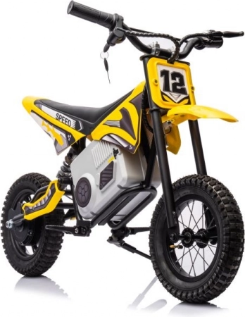 elektryczny dziecięcy motocykl crossowy 36 V żółty