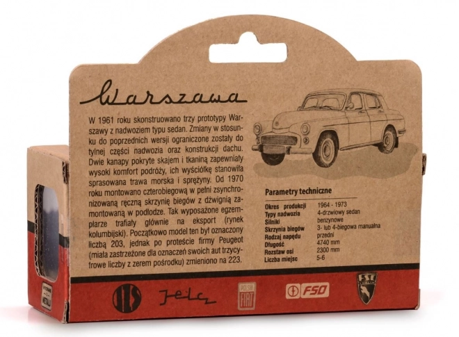 Model samochodu Warszawa 223 Popielaty 1:43