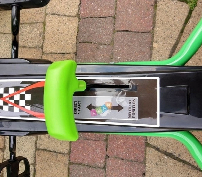 Pedałowy gokart powietrzny + Nadmuchiwane opony + Regulowane siedzenie – Zielona
