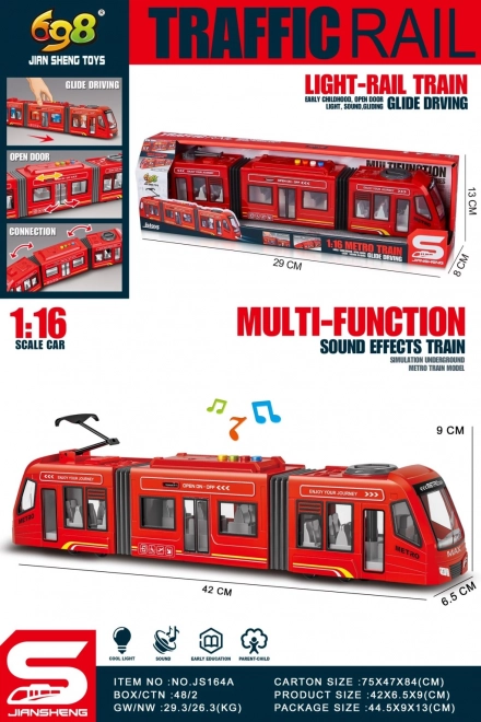 Tramwaj czerwona 1:16 – model dla dzieci