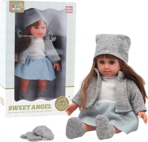 Lalka SWEET ANGEL w szarym ubranku 36,5 cm