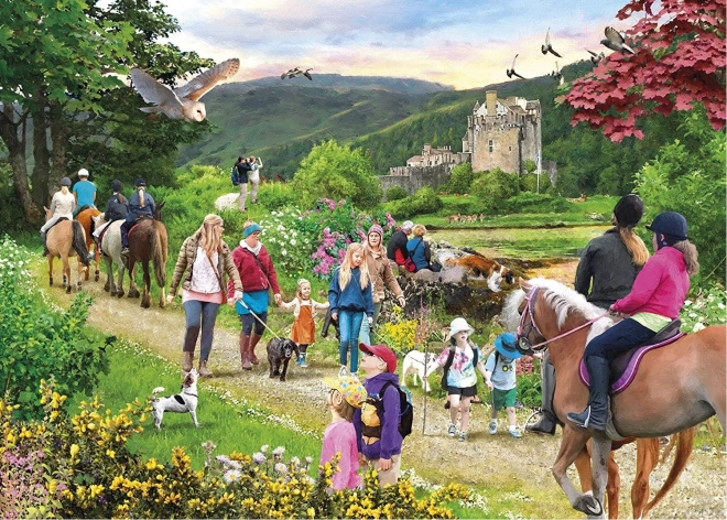 Puzzle Wycieczka w szkockie Highlands 1000 elementów