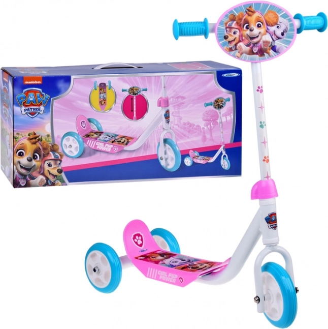 Dziecięca hulajnoga trzykołowa Paw Patrol różowa