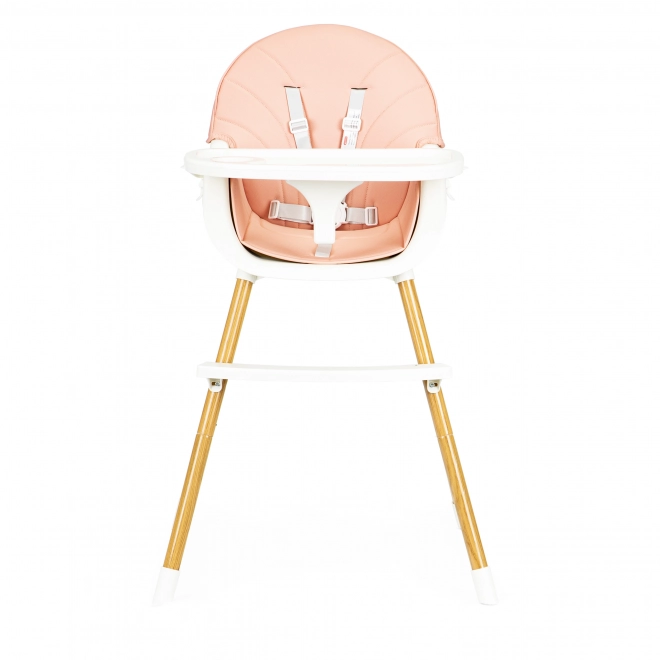 Ecotoys Krzesełko do karmienia 2w1 Różowe