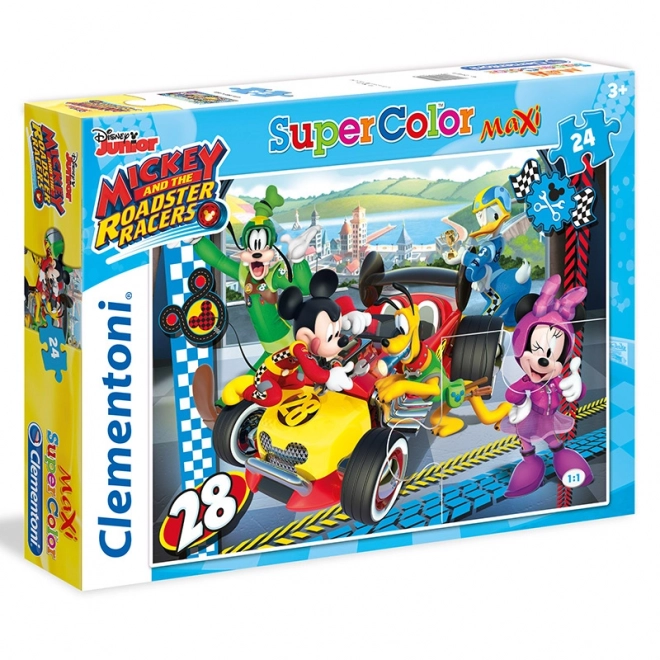 Maxi puzzle 24 kawałków Mickey wyścigowy