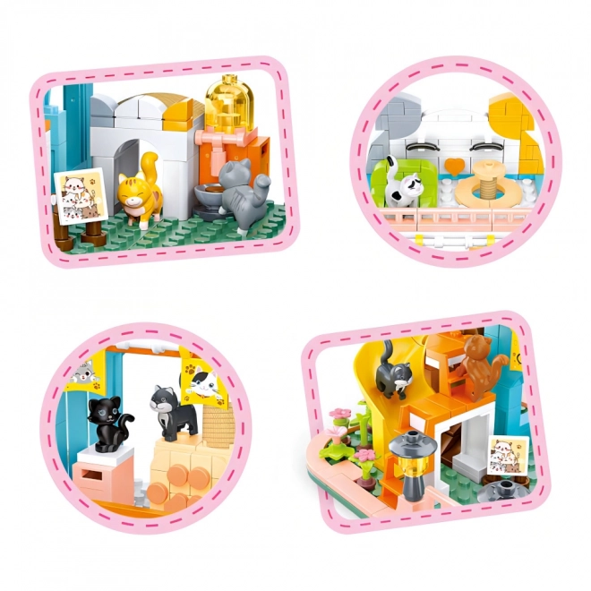 Sluban Girls Dream M38-B1089 Dom z dziewięcioma kotkami