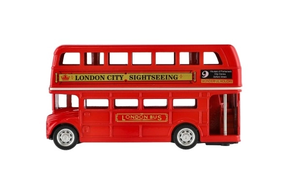 Czerwony piętrowy autobus Londyn 12 cm