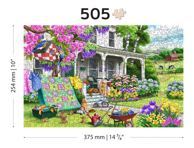 Drewniane puzzle Wiejski ogród od WOODEN CITY