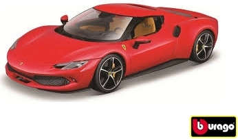 Metalowy model auta Bburago Ferrari 296 GTB 1:18 czerwony
