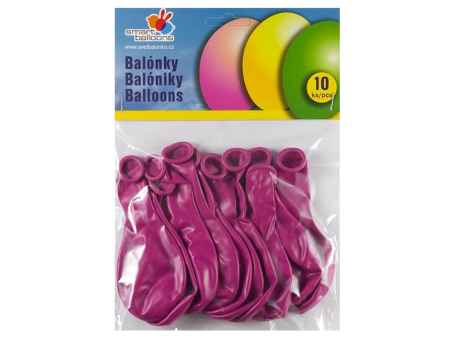 Zestaw balonów dmuchanych 10 szt. fuksjowy 26 cm